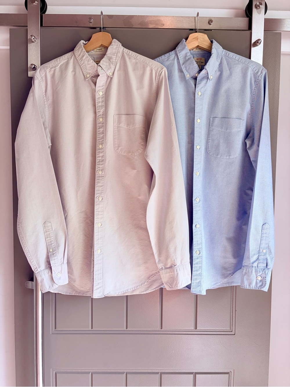 J.Crew Men’s Medium TALL Set of 2 Button-downs - Light Purple and Blue